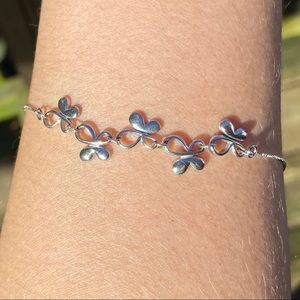 Sterling silver butterfly bracelet